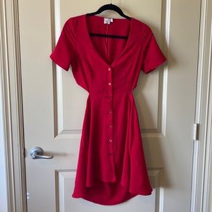 ASOS ♥️ Red cutout shirt dress